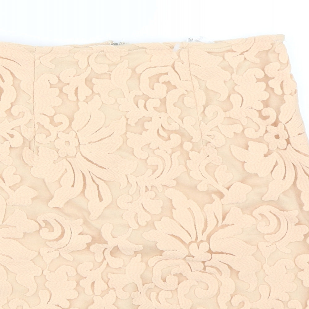 Missguided Womens Orange   Mini Skirt Size 10