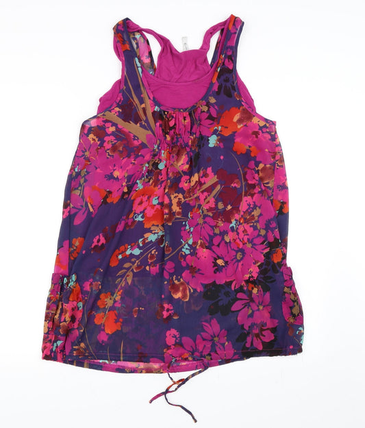 Evie Womens Pink Floral  Skater Dress  Size 8