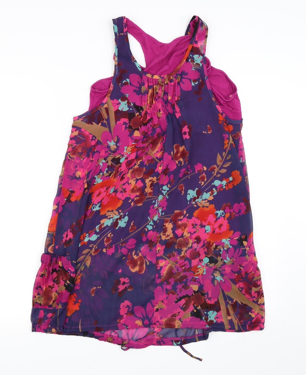 Evie Womens Pink Floral  Skater Dress  Size 8