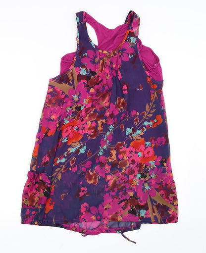 Evie Womens Pink Floral  Skater Dress  Size 8