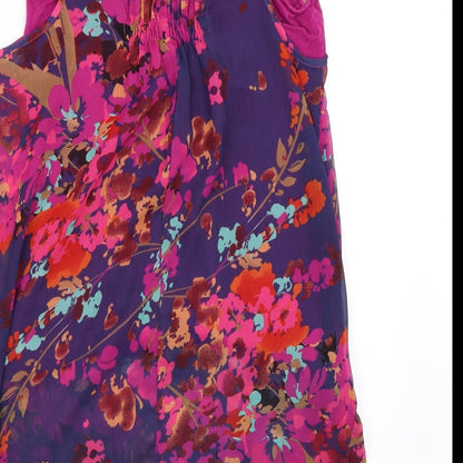 Evie Womens Pink Floral  Skater Dress  Size 8