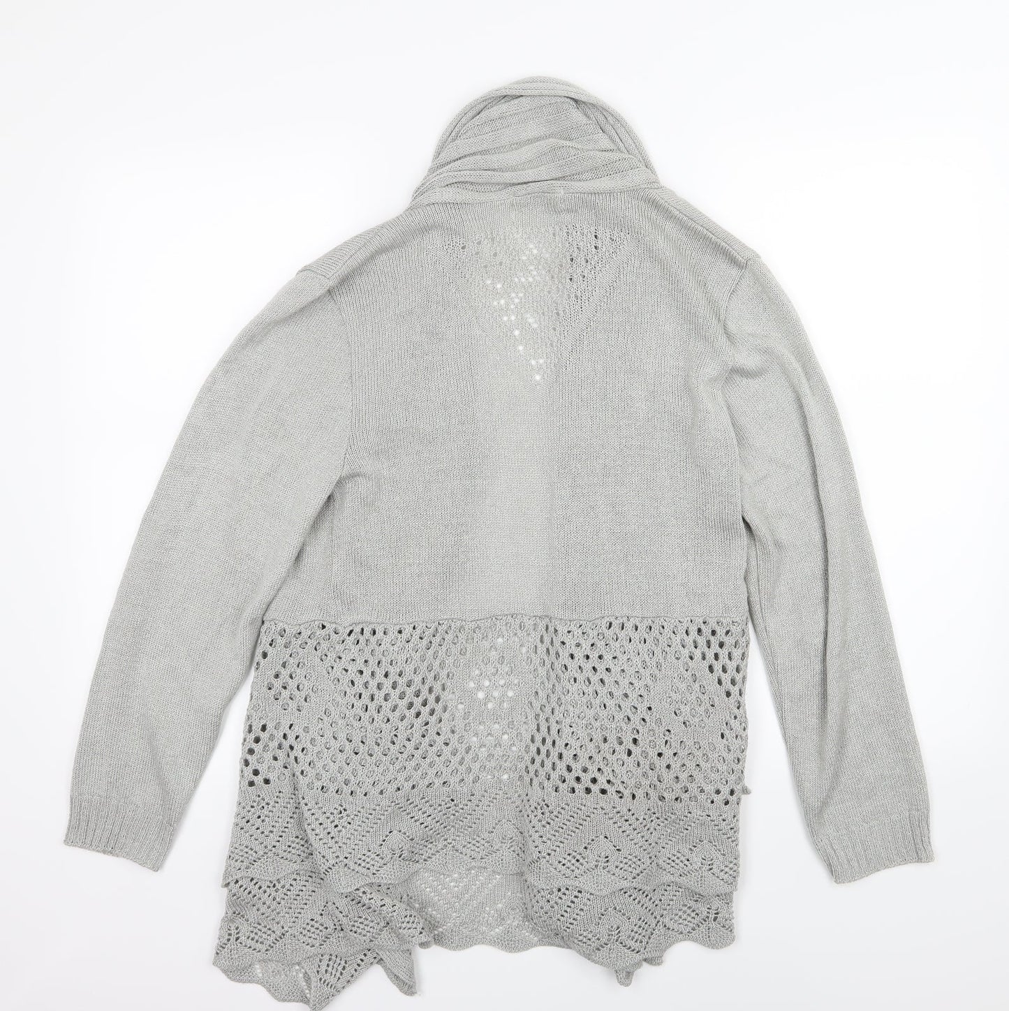 One by One Womens Grey  Knit Cardigan Jumper Size S