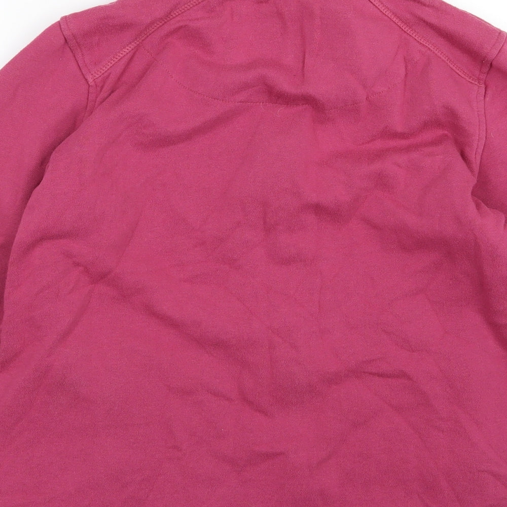 Tayberry Womens Pink  Jersey Full Zip Sweatshirt Size S