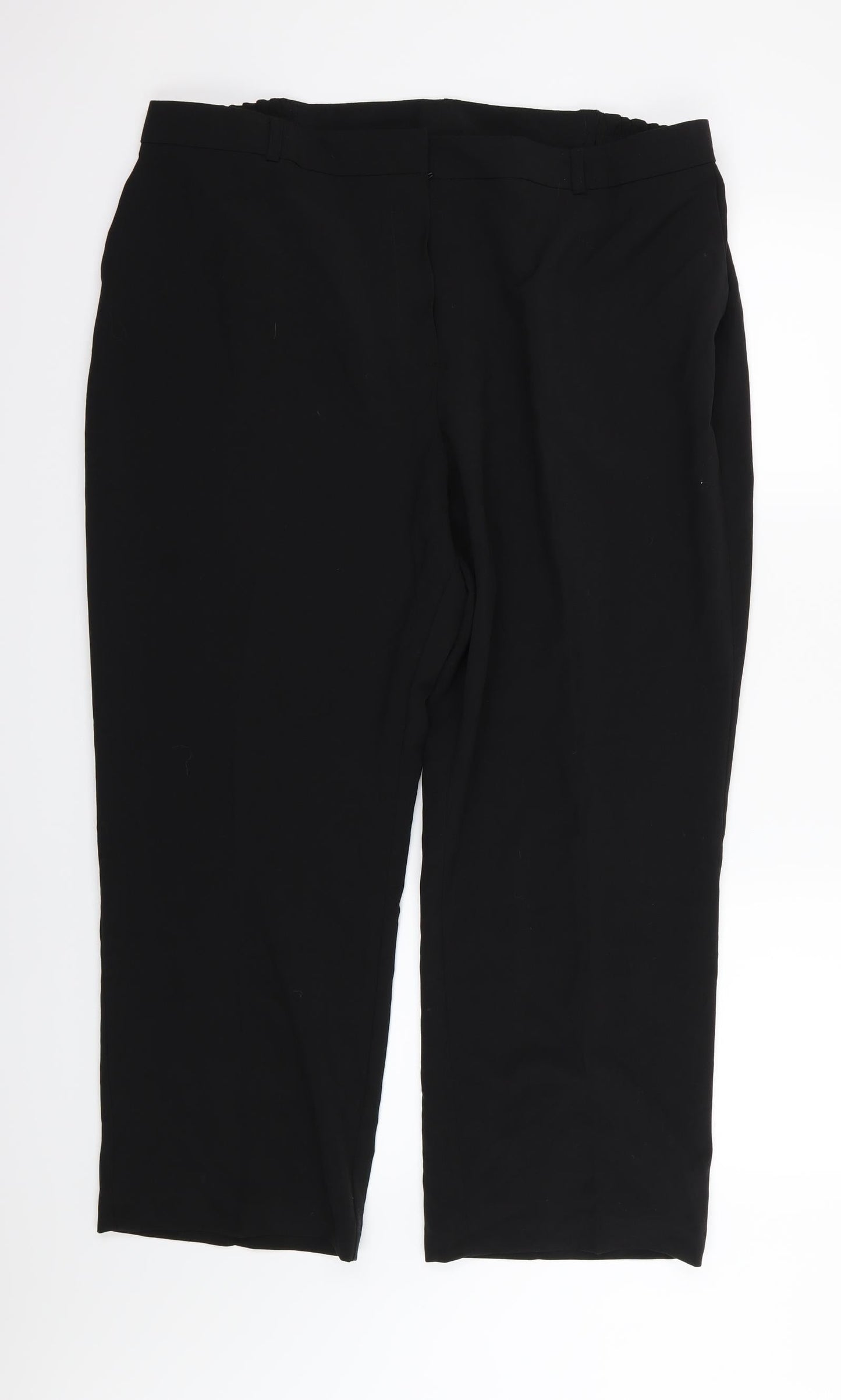 Womens UK Size 22 Essential Collection Regular Fit  Black Trousers
