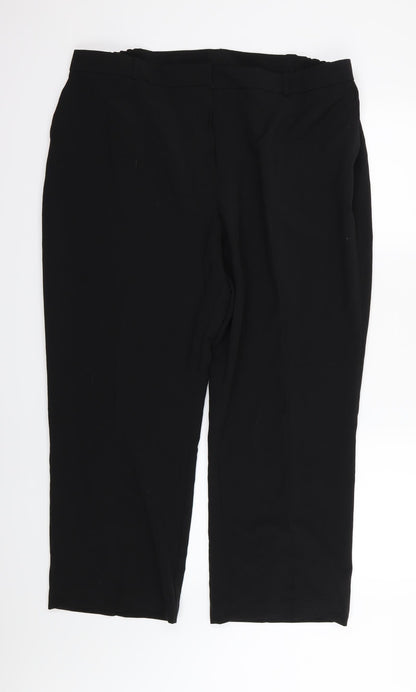 Womens UK Size 22 Essential Collection Regular Fit  Black Trousers