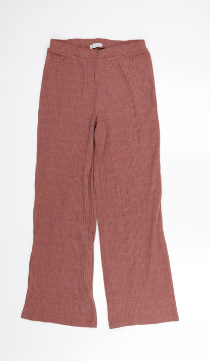 Womens UK Size 12 Papaya Regular Fit  Pink Trousers