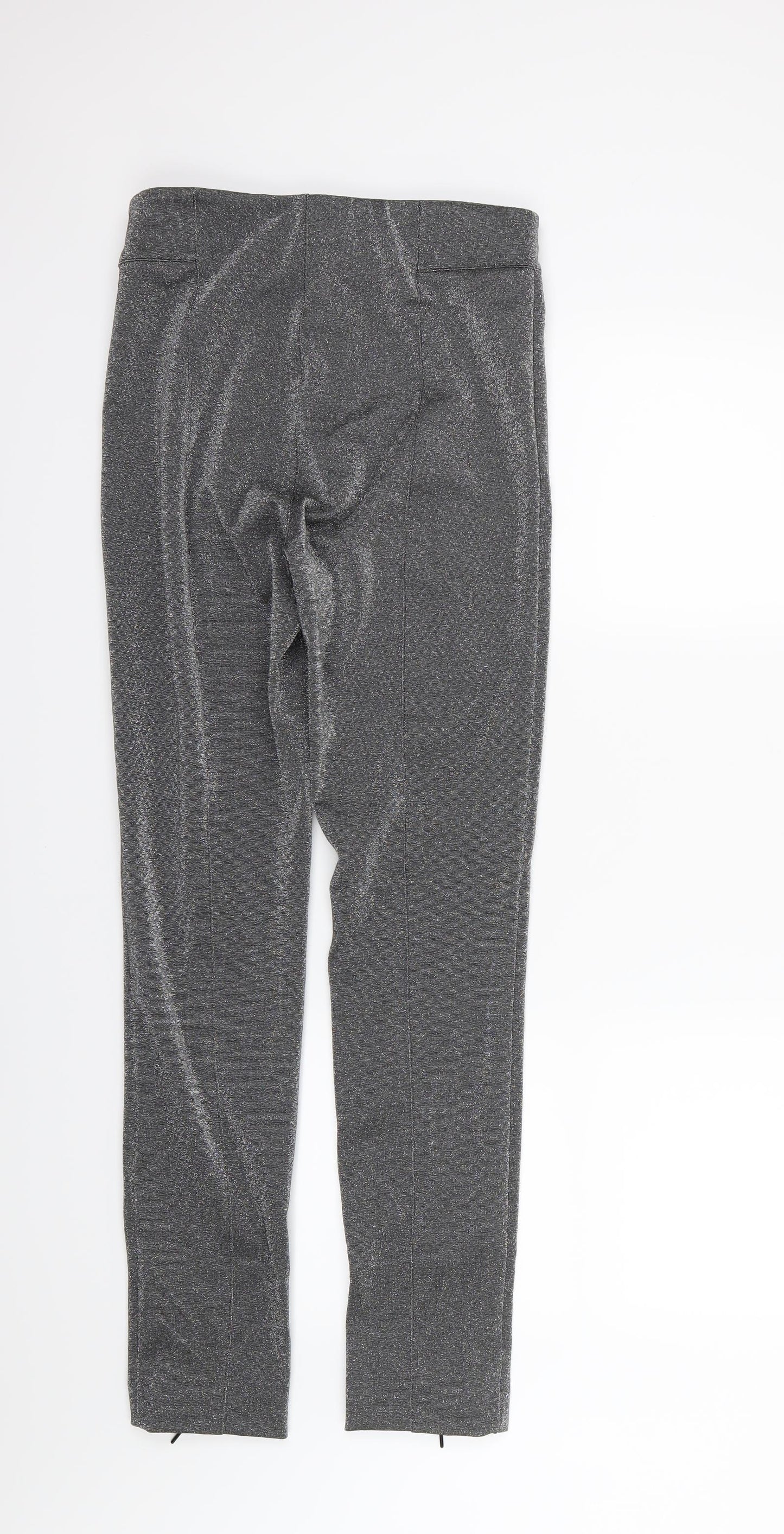 Womens UK Size 10 H&M Regular Fit  Silver Trousers