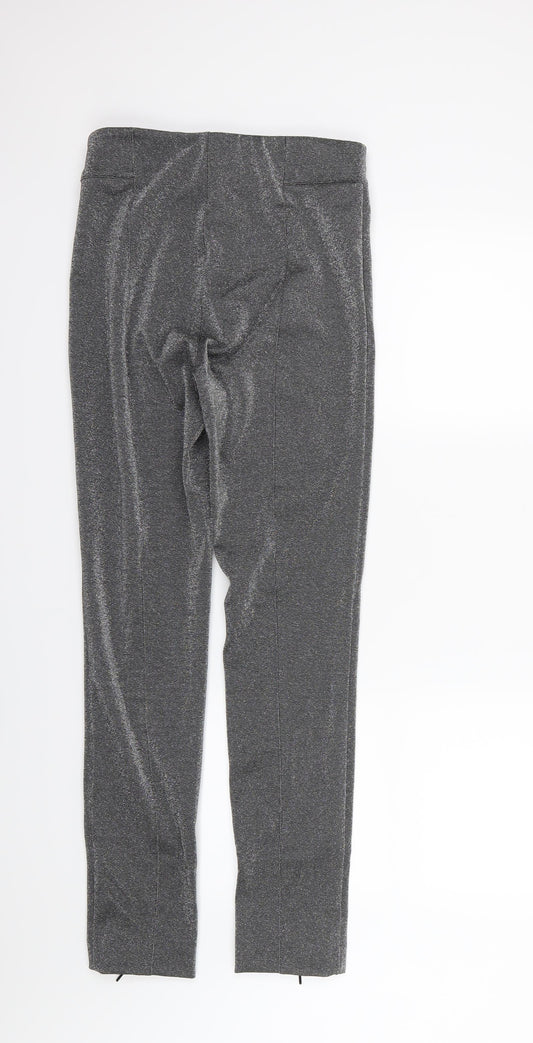 Womens UK Size 10 H&M Regular Fit  Silver Trousers