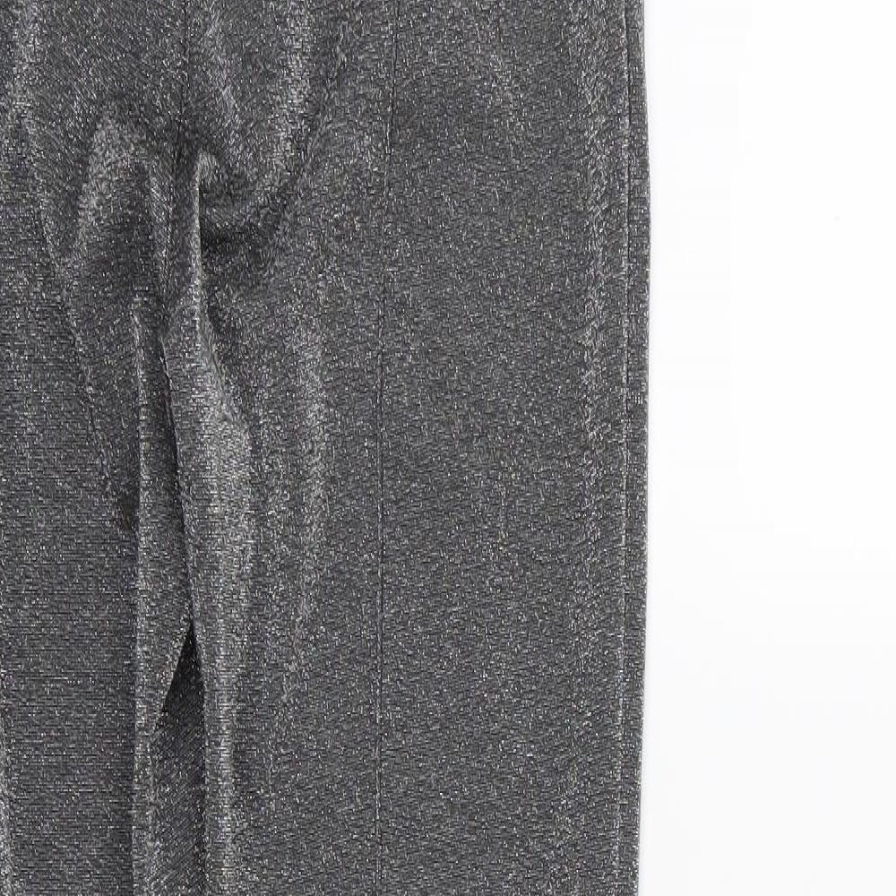 Womens UK Size 10 H&M Regular Fit  Silver Trousers