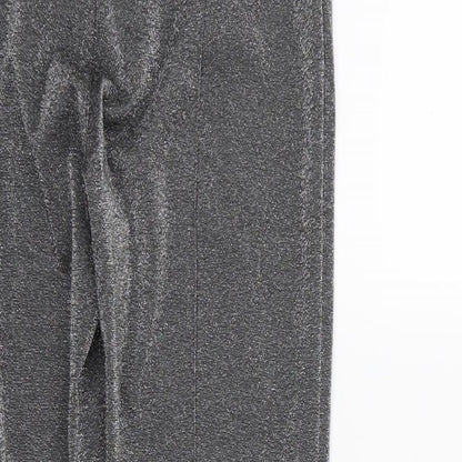 Womens UK Size 10 H&M Regular Fit  Silver Trousers