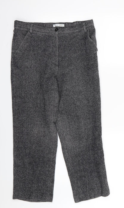 GARDEUR Womens Grey Herringbone  Trousers  Size 32 in L25 in