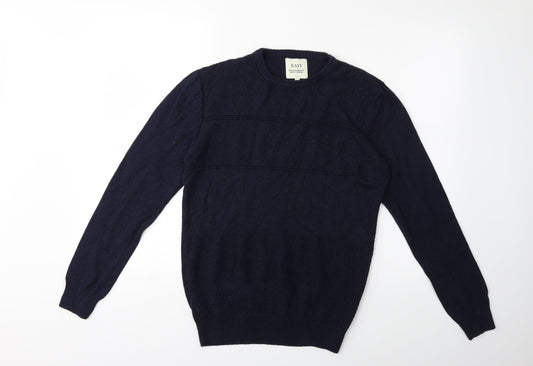 Easy Mens Beige  Knit Pullover Jumper Size S