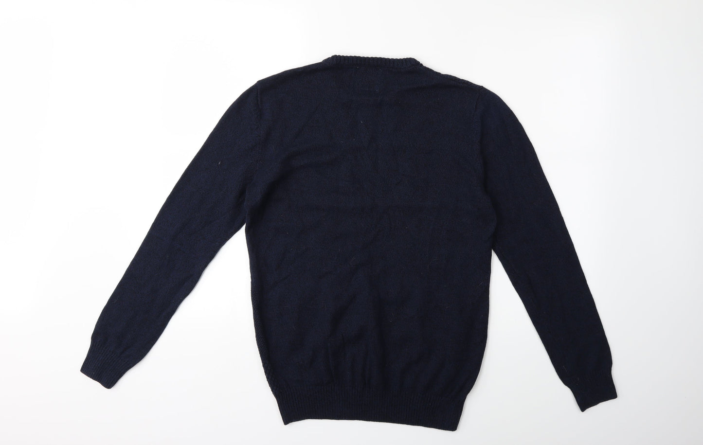 Easy Mens Beige  Knit Pullover Jumper Size S