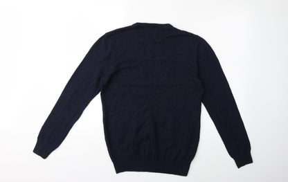 Easy Mens Beige  Knit Pullover Jumper Size S