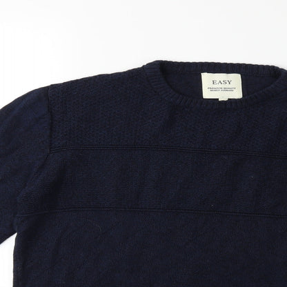 Easy Mens Beige  Knit Pullover Jumper Size S