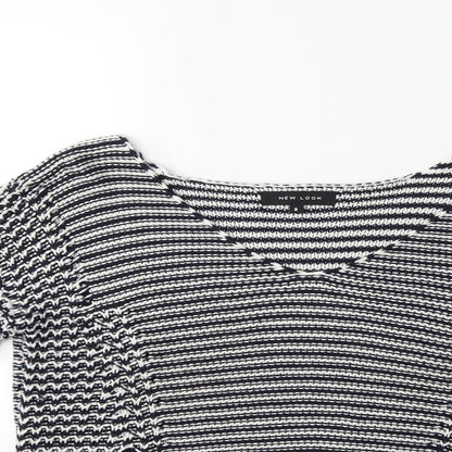 New Look Womens Blue Striped Knit Pullover Jumper Size 8