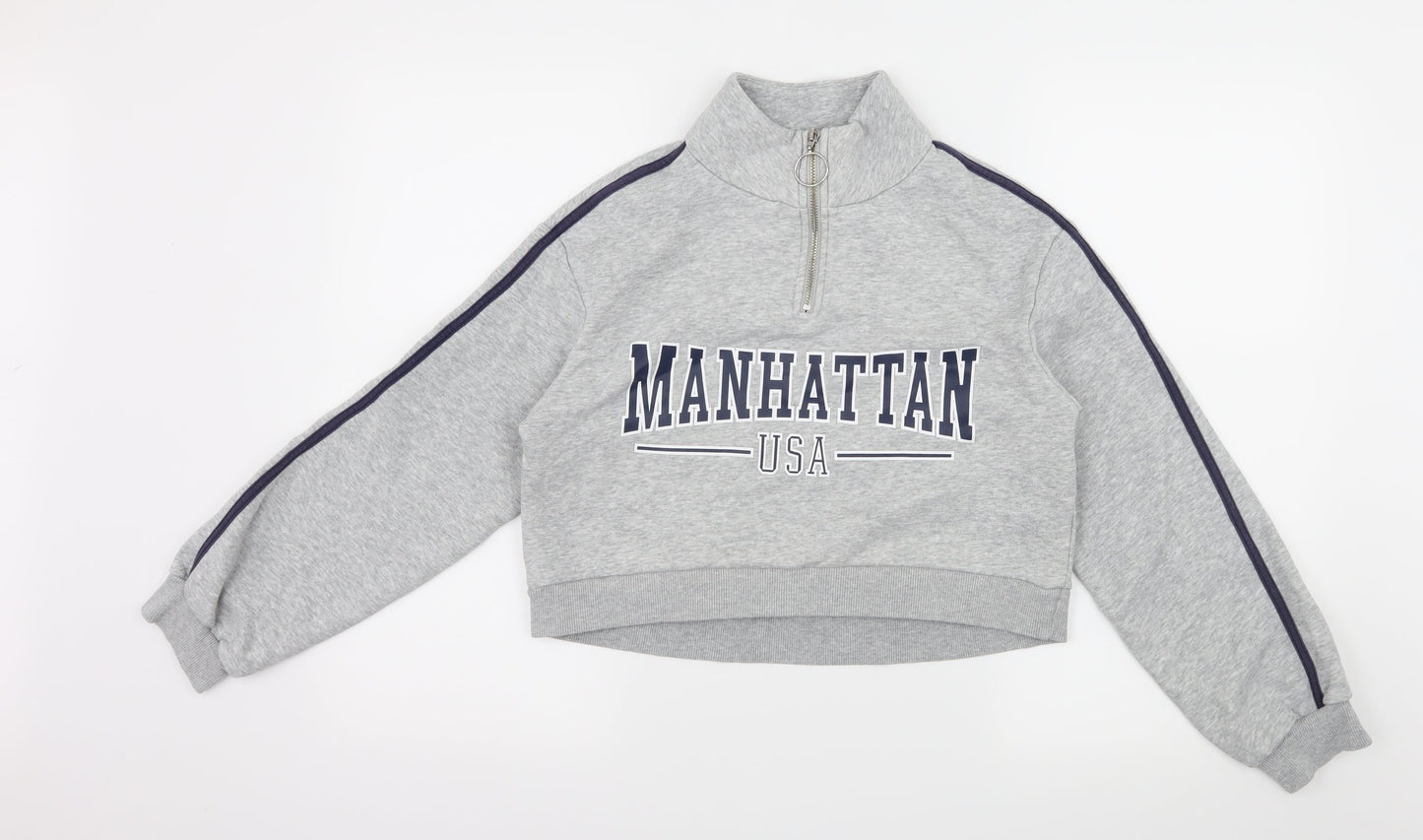 Womens UK Size XS Divided by H&M Grey Pullover Sweatshirt