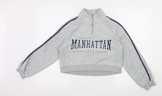 Womens UK Size XS Divided by H&M Grey Pullover Sweatshirt