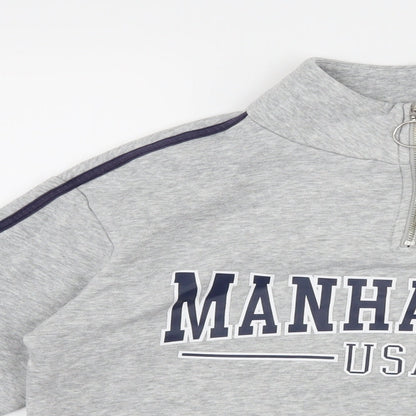 Womens UK Size XS Divided by H&M Grey Pullover Sweatshirt