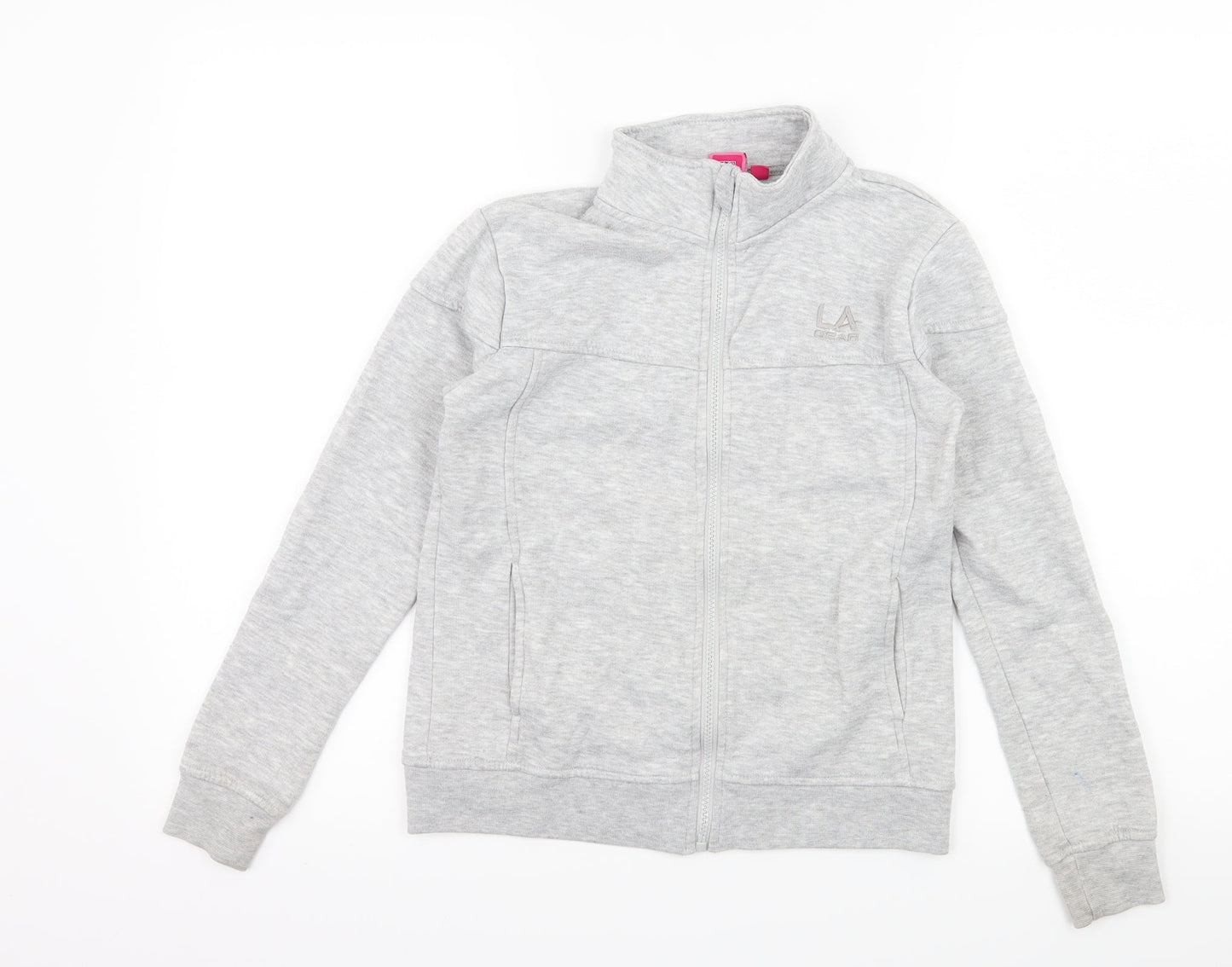 LA Gear Girls Grey  Jersey Full Zip Sweatshirt Size 9-10 Years