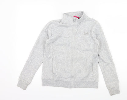 LA Gear Girls Grey  Jersey Full Zip Sweatshirt Size 9-10 Years