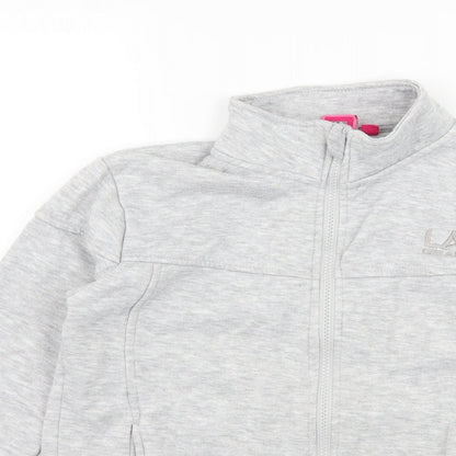 LA Gear Girls Grey  Jersey Full Zip Sweatshirt Size 9-10 Years