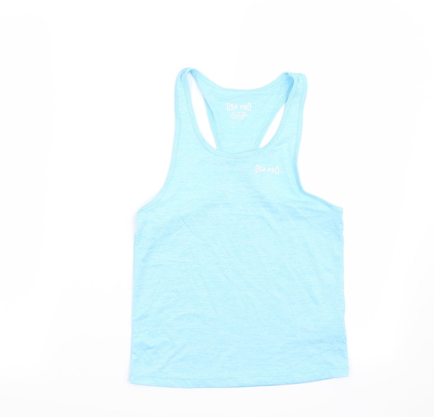 USA Pro Girls Blue   Basic T-Shirt Size 7-8 Years