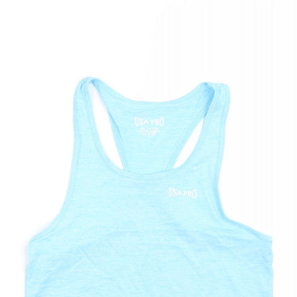USA Pro Girls Blue   Basic T-Shirt Size 7-8 Years