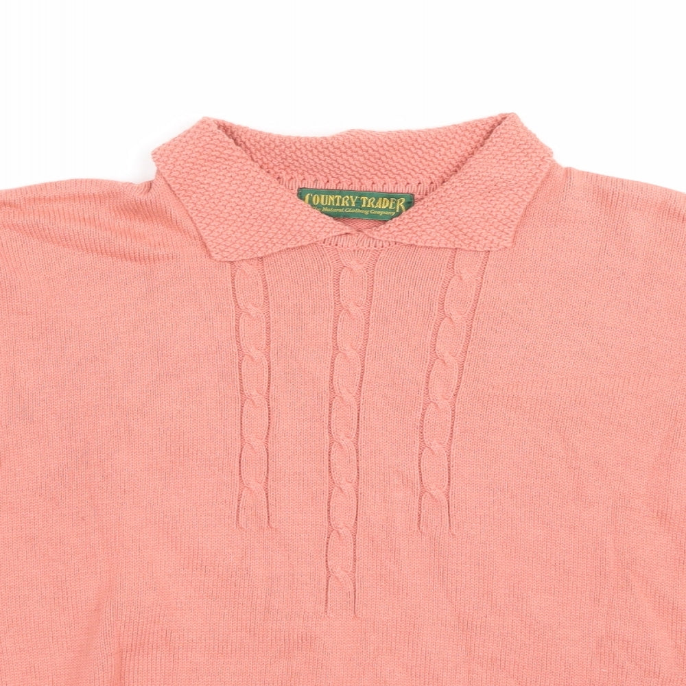 Country Trader Womens Pink  Knit Pullover Jumper Size S