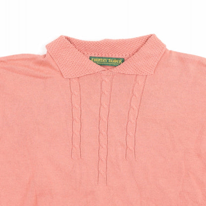 Country Trader Womens Pink  Knit Pullover Jumper Size S