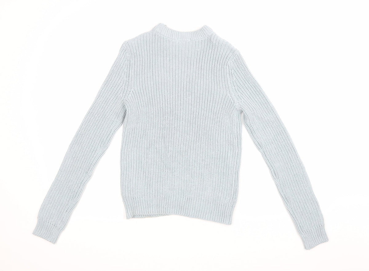 H&M Womens Blue  Knit Pullover Jumper Size XS