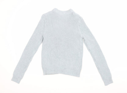 H&M Womens Blue  Knit Pullover Jumper Size XS