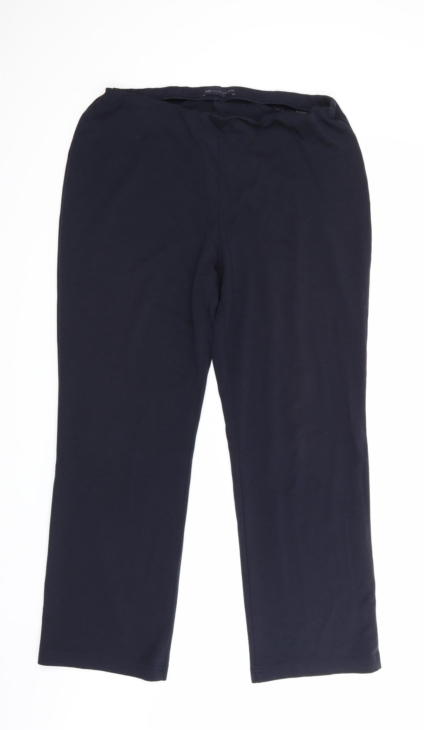 Womens UK Size 14 Marks and Spencer Regular Fit  Blue Trousers