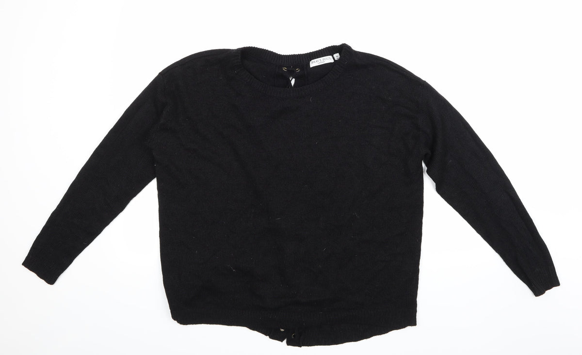 Brave Soul Womens Black  Knit Pullover Jumper Size 14