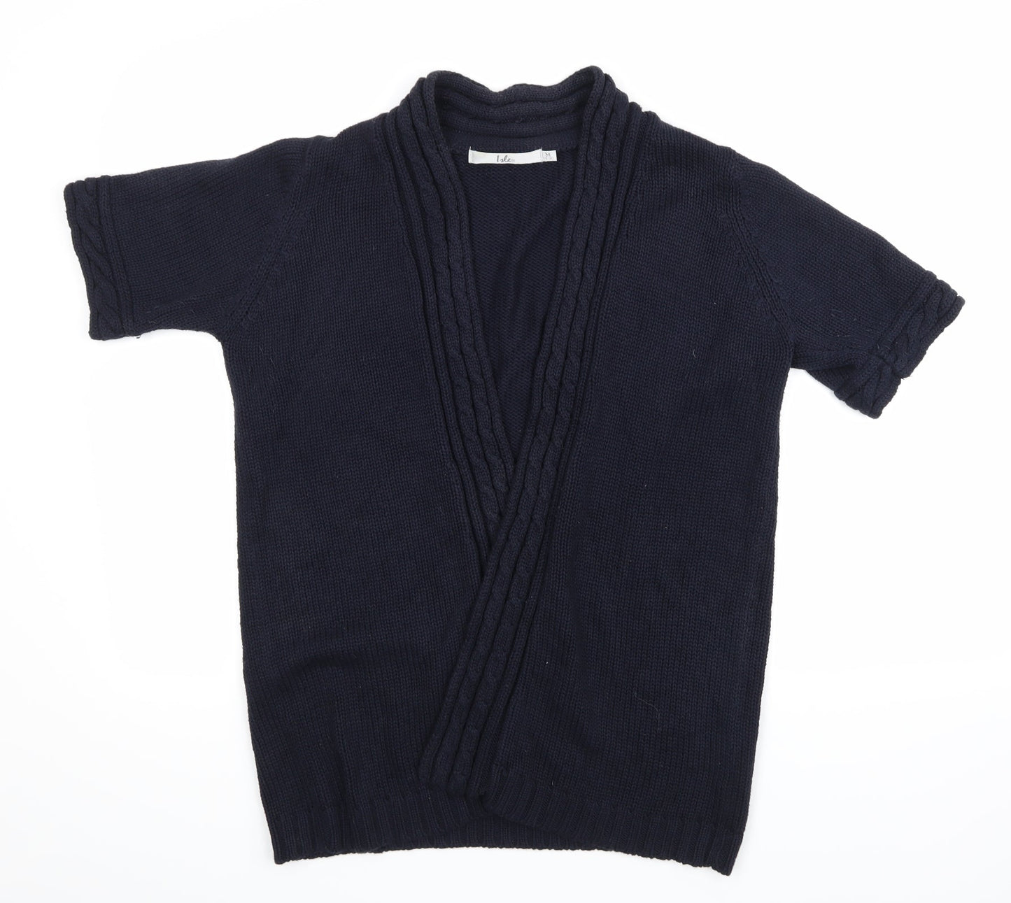 Isle Womens Blue  Knit Cardigan Jumper Size M