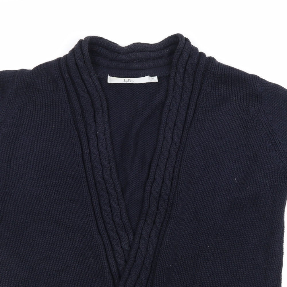 Isle Womens Blue  Knit Cardigan Jumper Size M