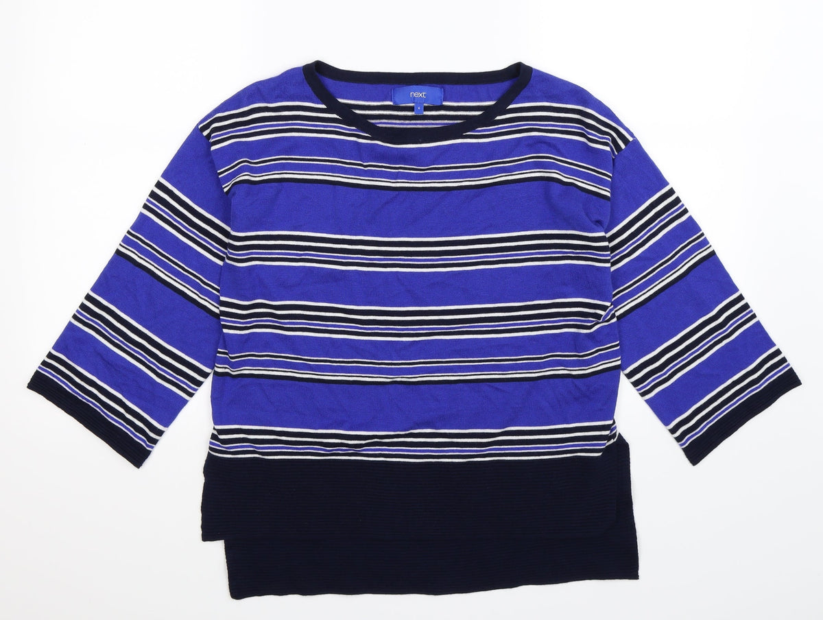 Next Womens Multicoloured Striped Knit Pullover Jumper Size 6