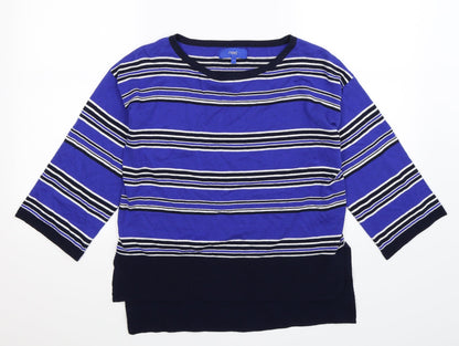 Next Womens Multicoloured Striped Knit Pullover Jumper Size 6