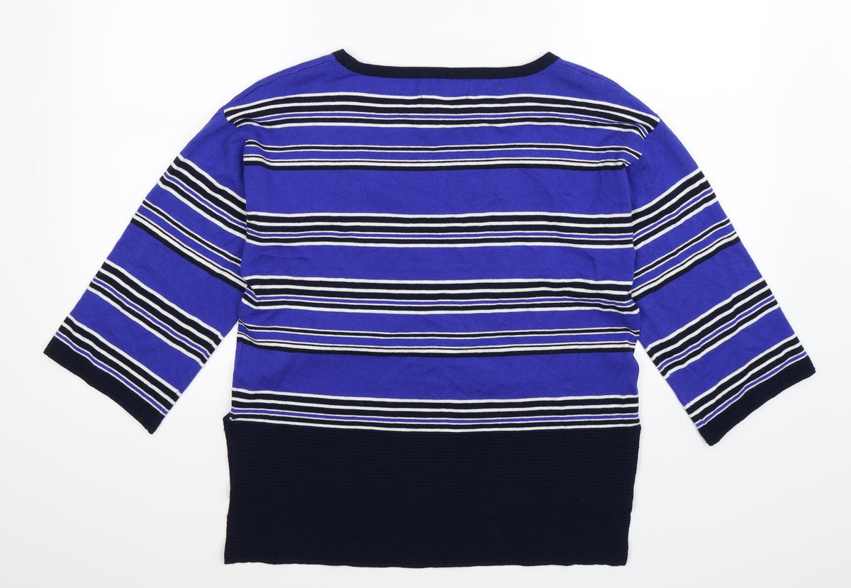 Next Womens Multicoloured Striped Knit Pullover Jumper Size 6