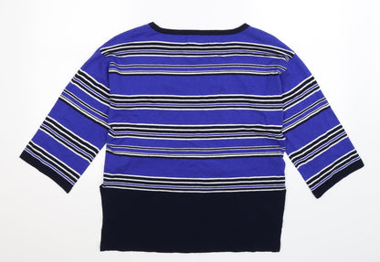 Next Womens Multicoloured Striped Knit Pullover Jumper Size 6