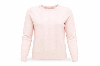 Debbie Morgan Womens Pink  Knit Pullover Jumper Size M