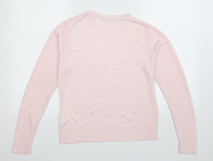 Debbie Morgan Womens Pink  Knit Pullover Jumper Size M