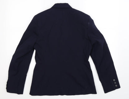 Preworn Womens Blue   Jacket Suit Jacket Size 10