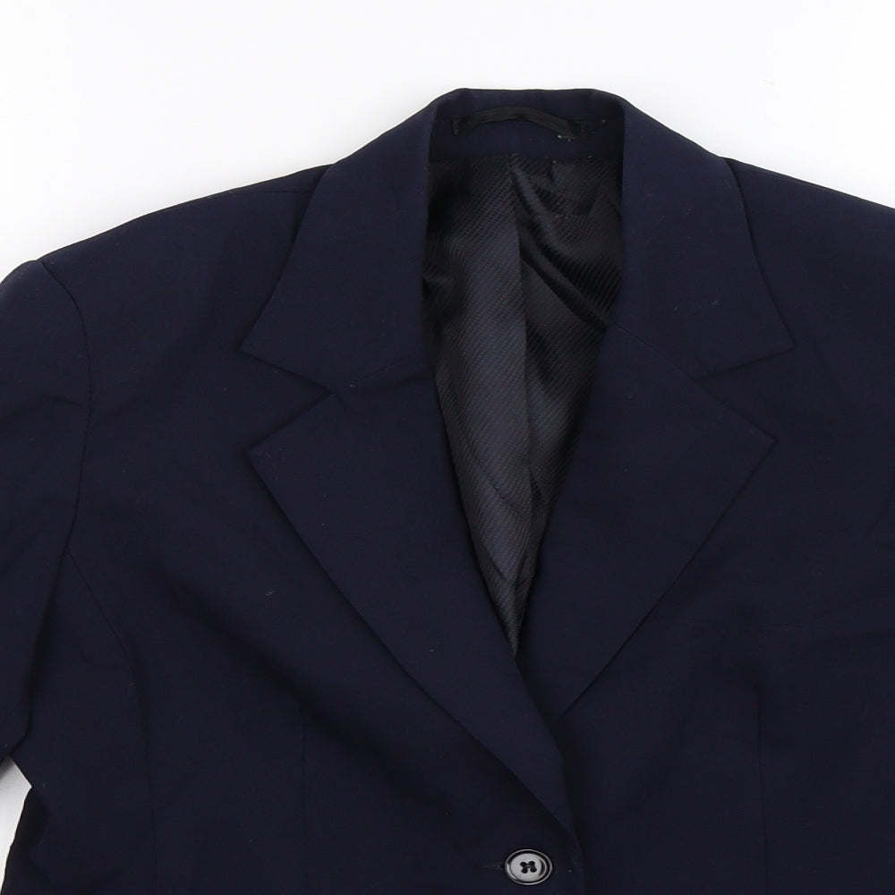 Preworn Womens Blue   Jacket Suit Jacket Size 10