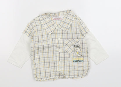 Earlydays Boys Multicoloured Check  Basic Button-Up Size 3-6 Months