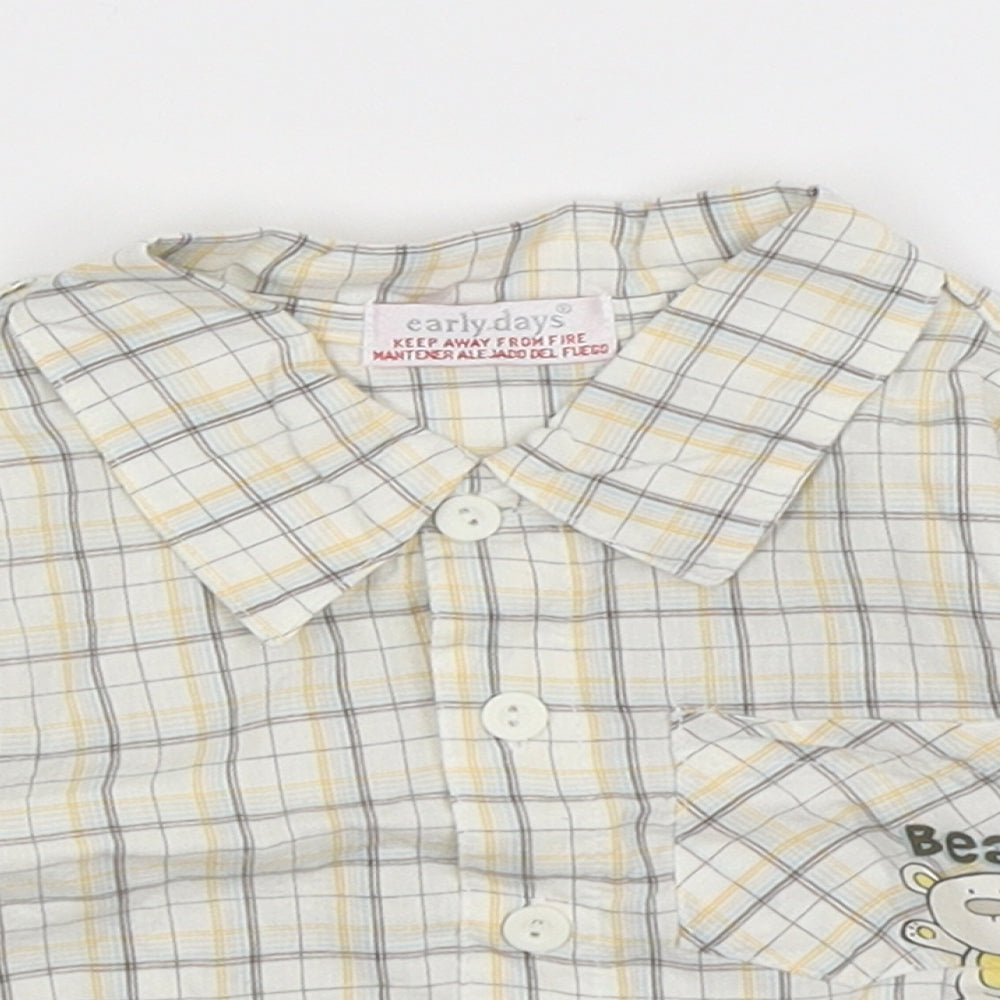 Earlydays Boys Multicoloured Check  Basic Button-Up Size 3-6 Months