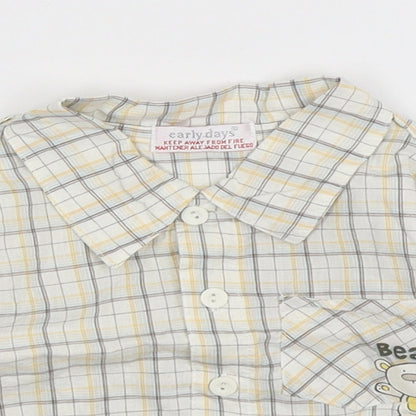 Earlydays Boys Multicoloured Check  Basic Button-Up Size 3-6 Months