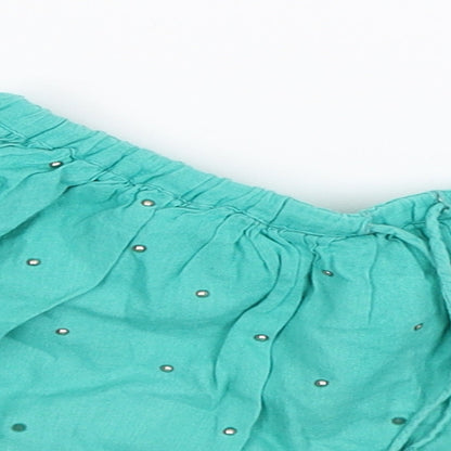 Marks and Spencer Girls Green Spotted  A-Line Skirt Size 4-5 Years