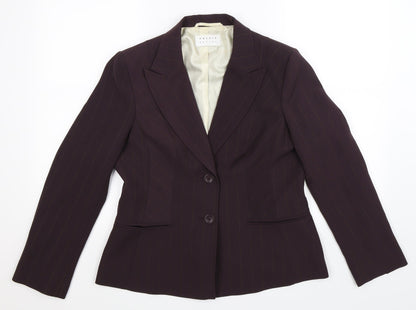 Precis Womens Grey Striped  Jacket Suit Jacket Size 14