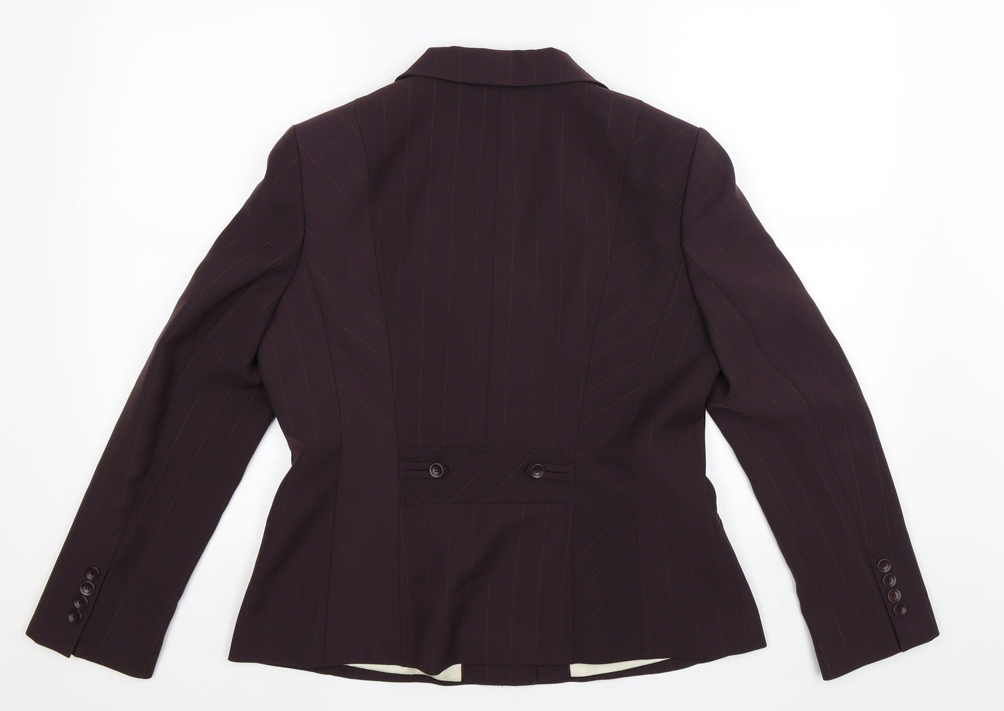 Precis Womens Grey Striped  Jacket Suit Jacket Size 14